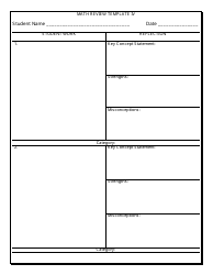 Math Review Templates, Page 4