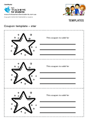 Document preview: Star Coupon Templates