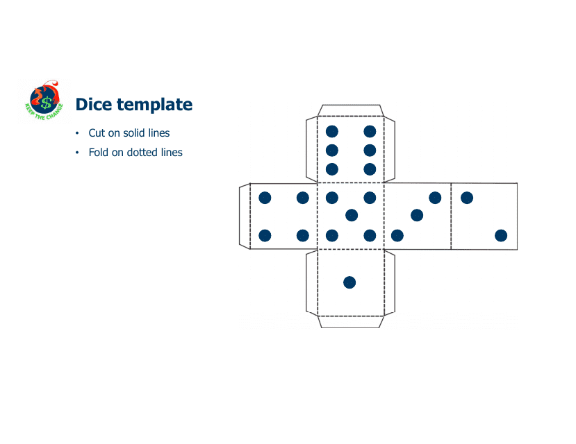 Blue Dice Template Preview