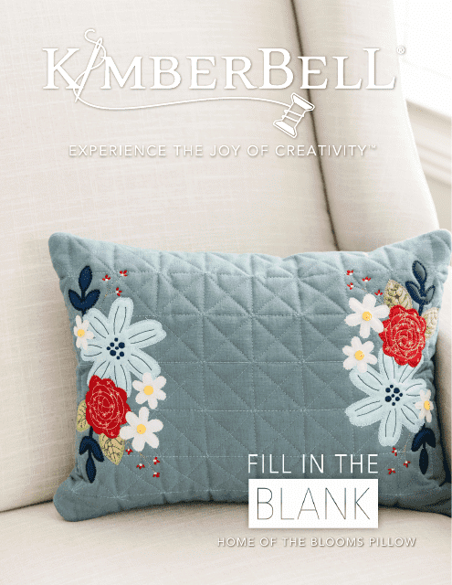 Blooms Pillow Embroidery Pattern - Home of the Blooms Pillow Embroidery Pattern