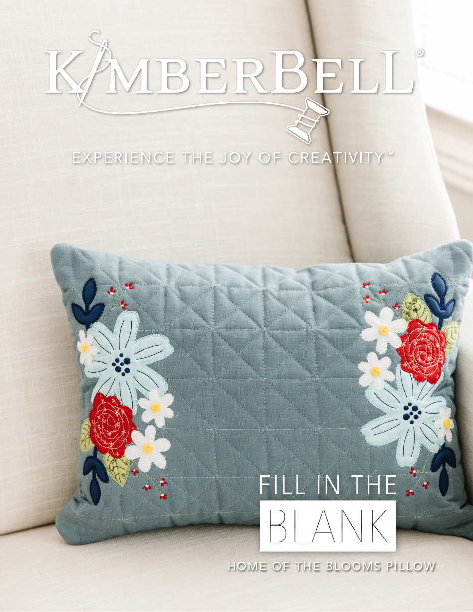 Home of the Blooms Pillow Embroidery Pattern Download Printable PDF