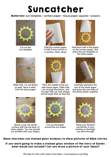 Paper Sun Template Image Preview