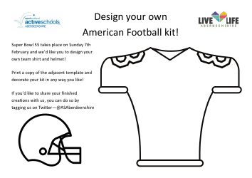 Document preview: American Football Kit Template