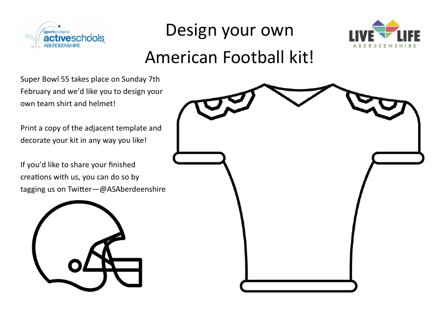 American Football Kit Template - Preview Image
