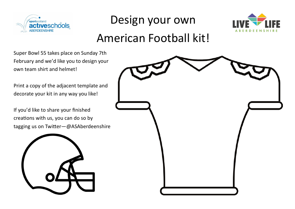 American Football Kit Template Download Printable PDF Templateroller