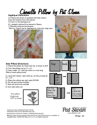 Chenille Pillow Quilting Template, Page 4