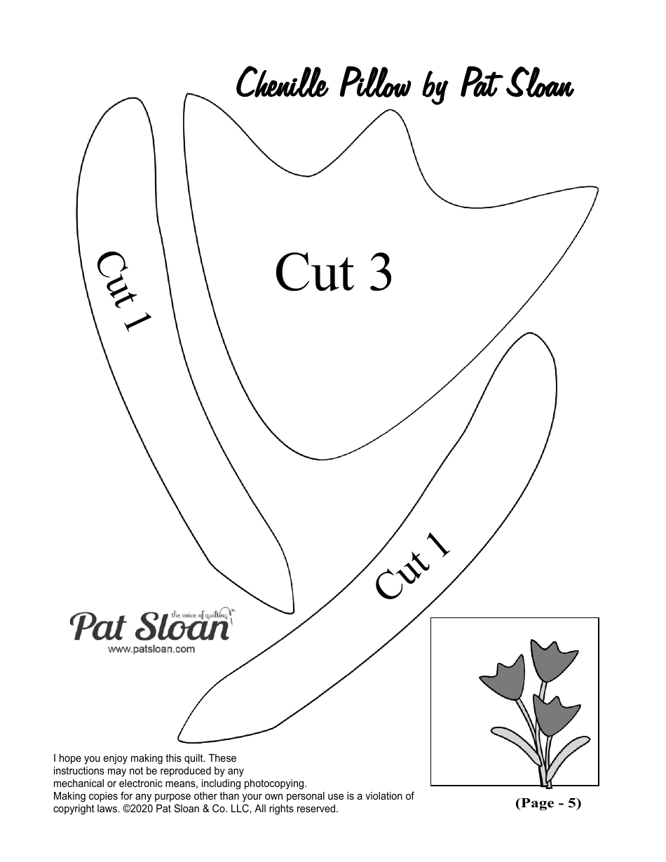 Chenille Pillow Quilting Template, Page 5