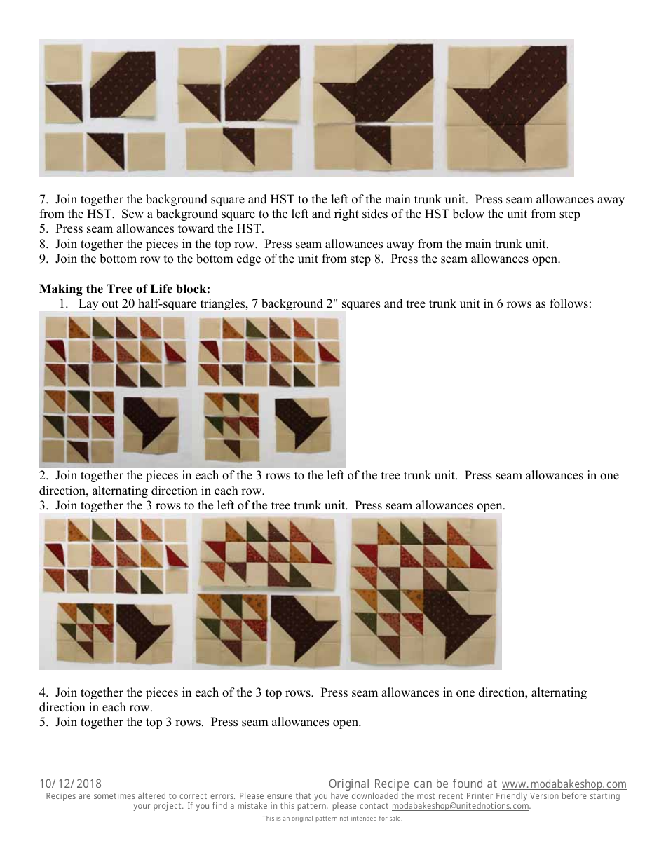 Turning Leaves Quilt Pattern, Page 4