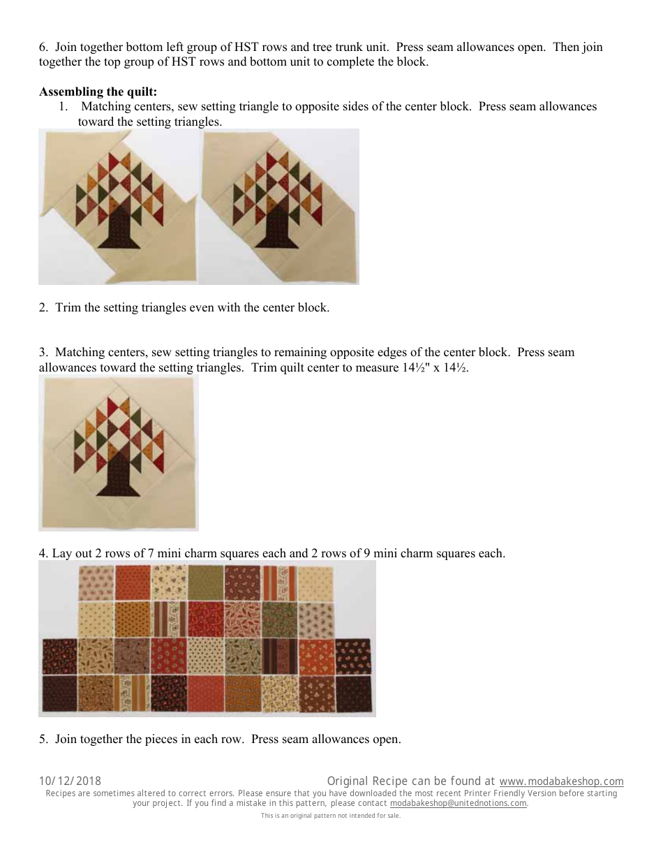 Turning Leaves Quilt Pattern, Page 5