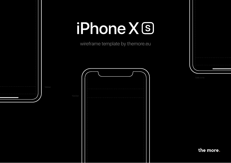 Iphone Xs Wireframe Template, Page 1