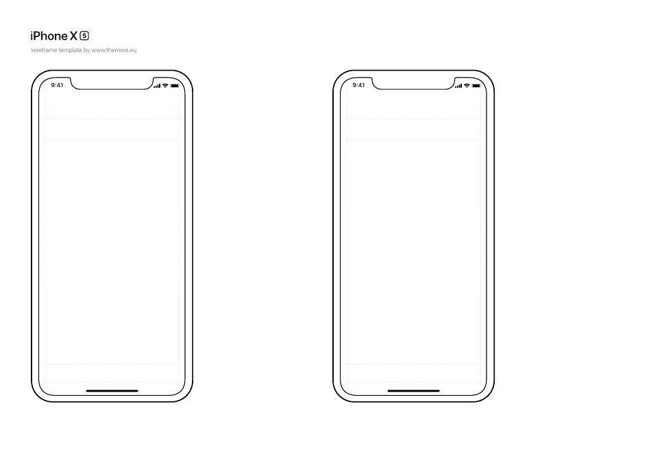 Iphone Xs Wireframe Template, Page 3