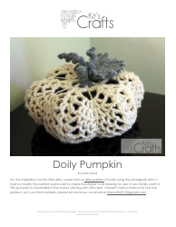 Document preview: Doily Pumpkin Crochet Pattern Template