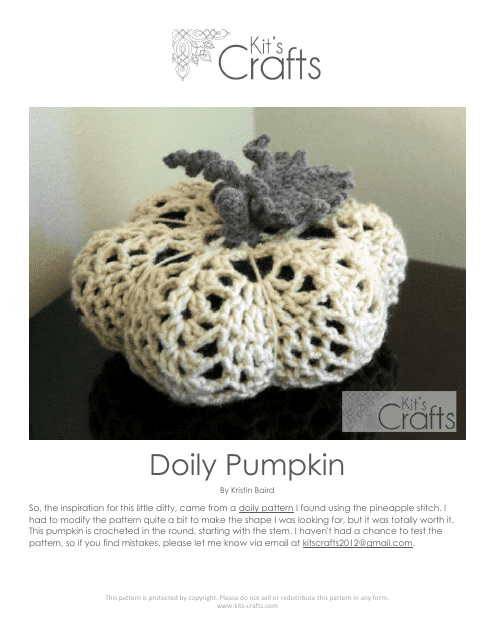 Doily Pumpkin Crochet Pattern Template Image Preview