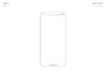 Document preview: Iphone 12 Pro Wireframe Templates