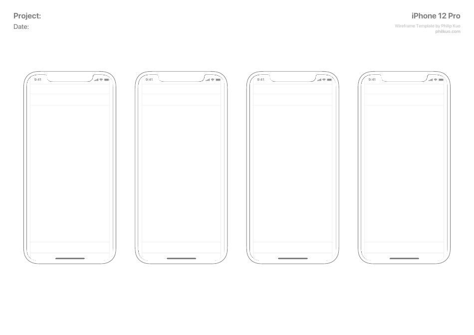 Iphone 12 Pro Wireframe Templates, Page 4