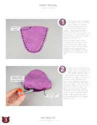 Leather Dice Bag Sewing Pattern Template, Page 3