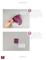 Leather Dice Bag Sewing Pattern Template, Page 5