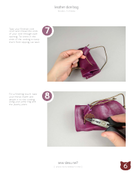 Leather Dice Bag Sewing Pattern Template, Page 6