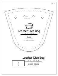 Leather Dice Bag Sewing Pattern Template, Page 7