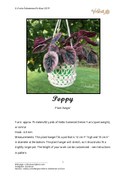 Poppy Plant Hanger Crochet Pattern