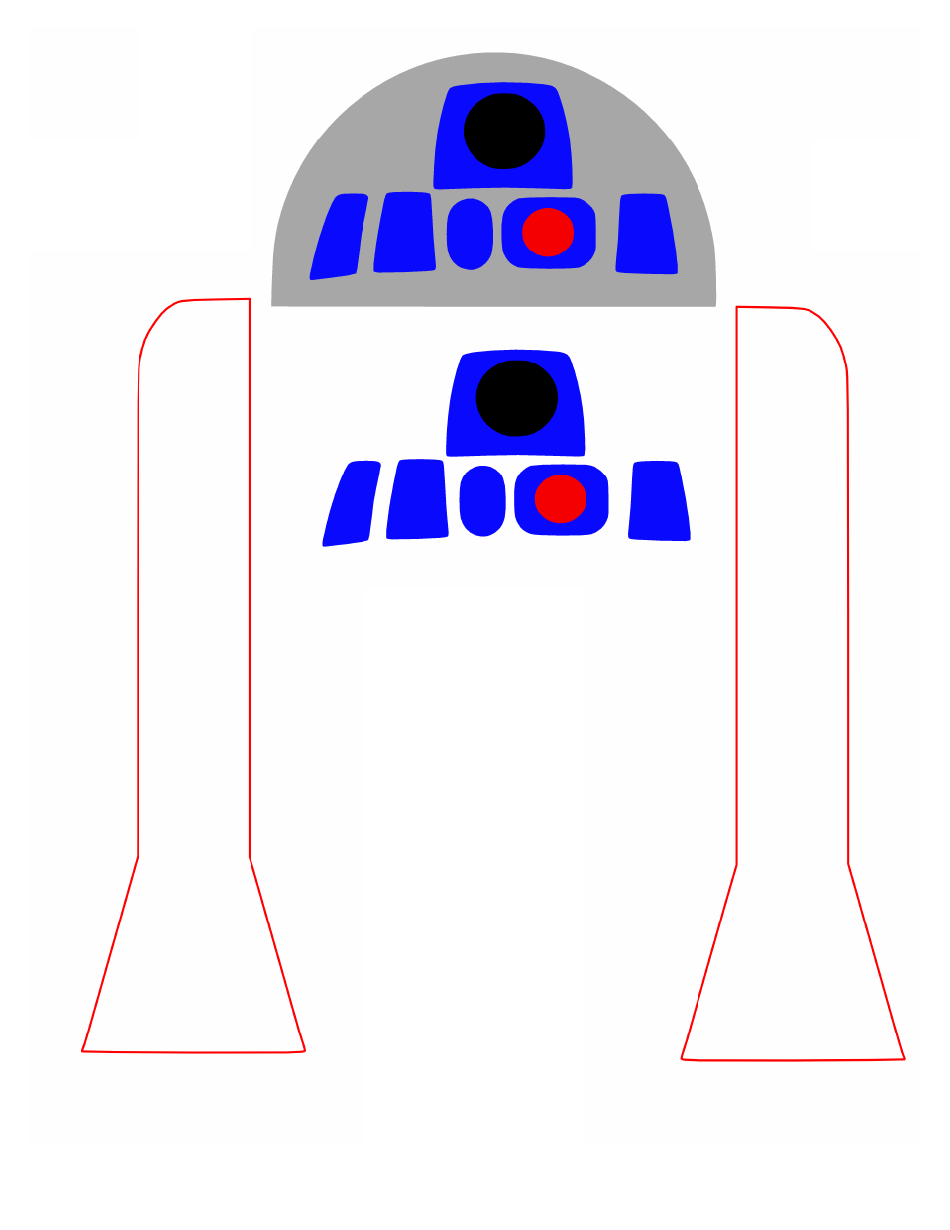Star Wars R2-d2 Outline Template, Page 1