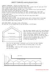 Liberty Tumblers Quilt Pattern Templates, Page 10