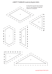 Liberty Tumblers Quilt Pattern Templates, Page 9