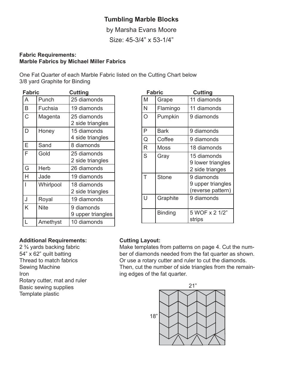 Tumbling Blocks Quilt Pattern Templates, Page 3