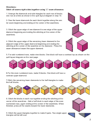 Tumbling Blocks Quilt Pattern Templates, Page 4