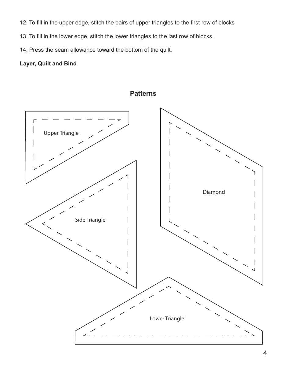 Tumbling Blocks Quilt Pattern Templates, Page 6