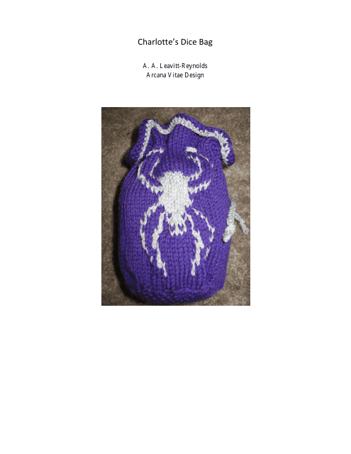 Spider Dice Bag Knitting Pattern