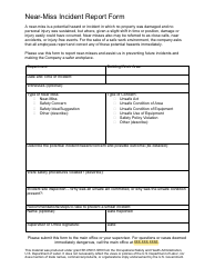 Document preview: Near-Miss Incident Report Form