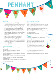 Document preview: Kids Pennant Crochet Pattern Template