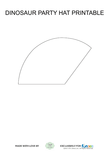 Dinosaur Party Hat Template