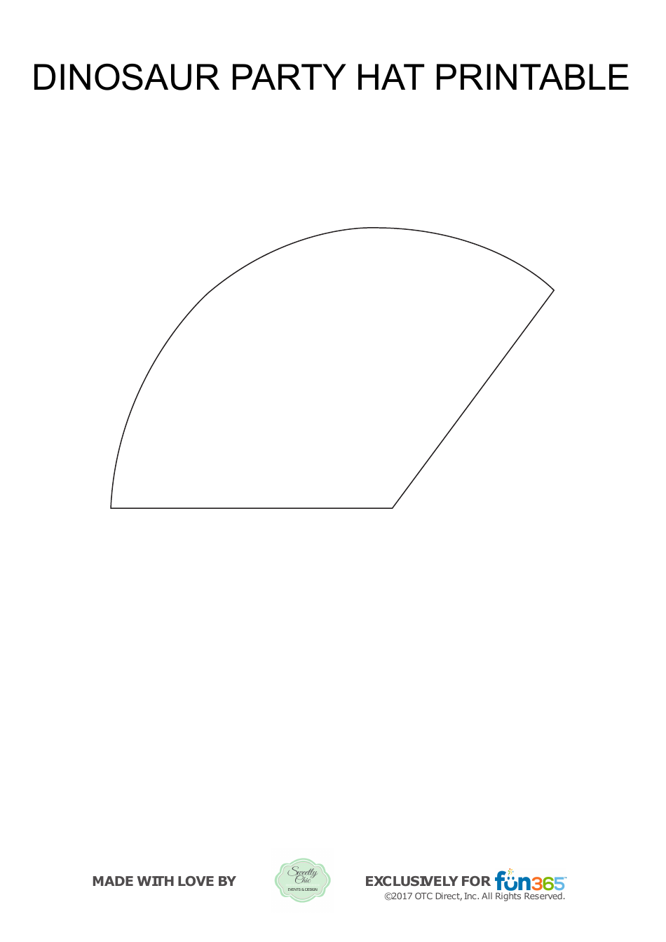 Dinosaur Party Hat Template Download Printable PDF | Templateroller