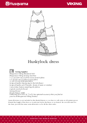 Document preview: Huskylock Dress Sewing Pattern