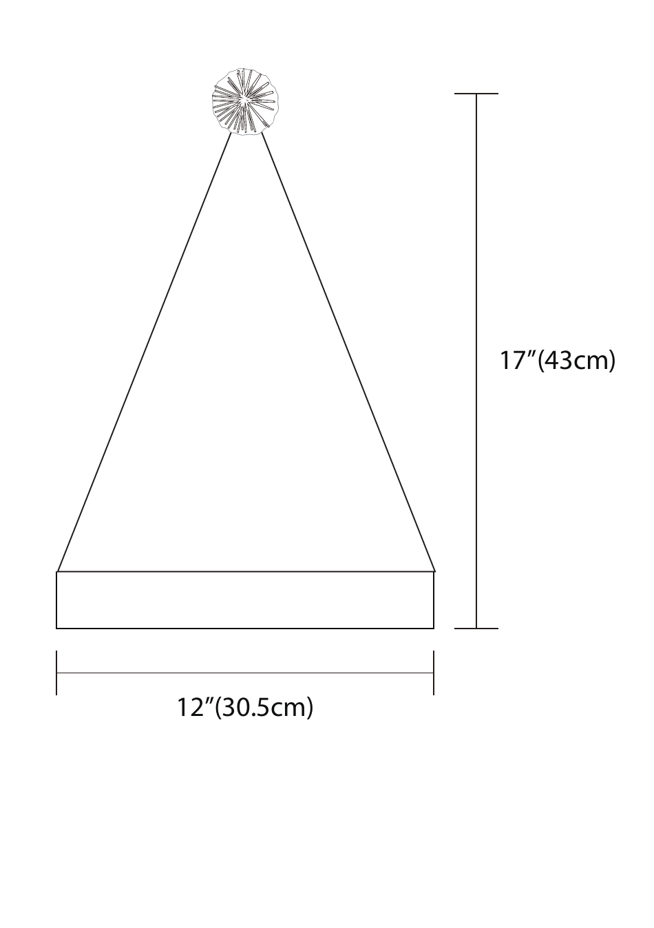 Santa Hat Template 12x17 Inch Download Printable PDF Templateroller