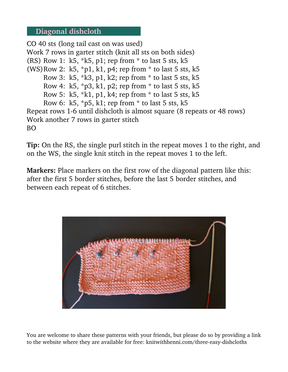 Easy Dishcloth Knitting Patterns, Page 3