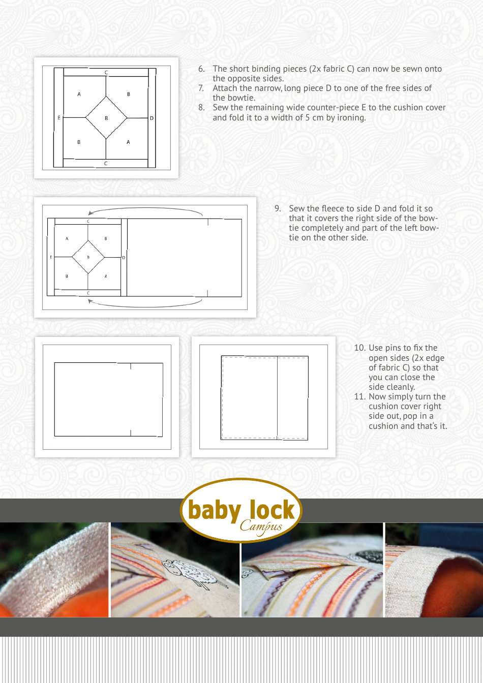 Bowtie Cushion Sewing Pattern, Page 4