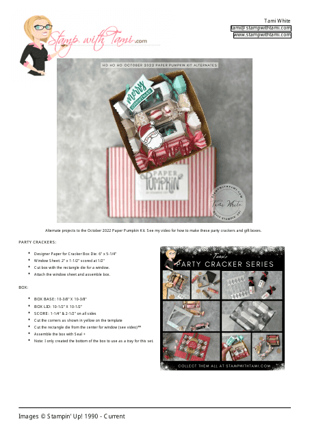 Party Cracker Box Template