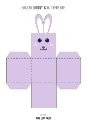 Document preview: Easter Bunny Box Template