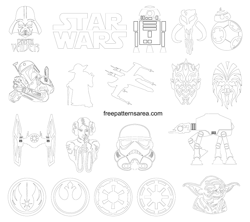 Star Wars Outline Templates, Page 1