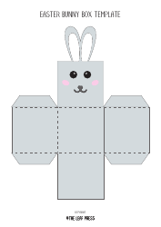 Document preview: Easter Bunny Box Template - Grey