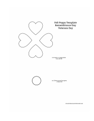 Document preview: Felt Poppy Heart Template