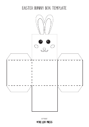 Document preview: Coloring Easter Bunny Box Template