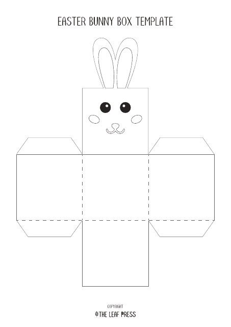 Coloring Easter Bunny Box Template Download Pdf