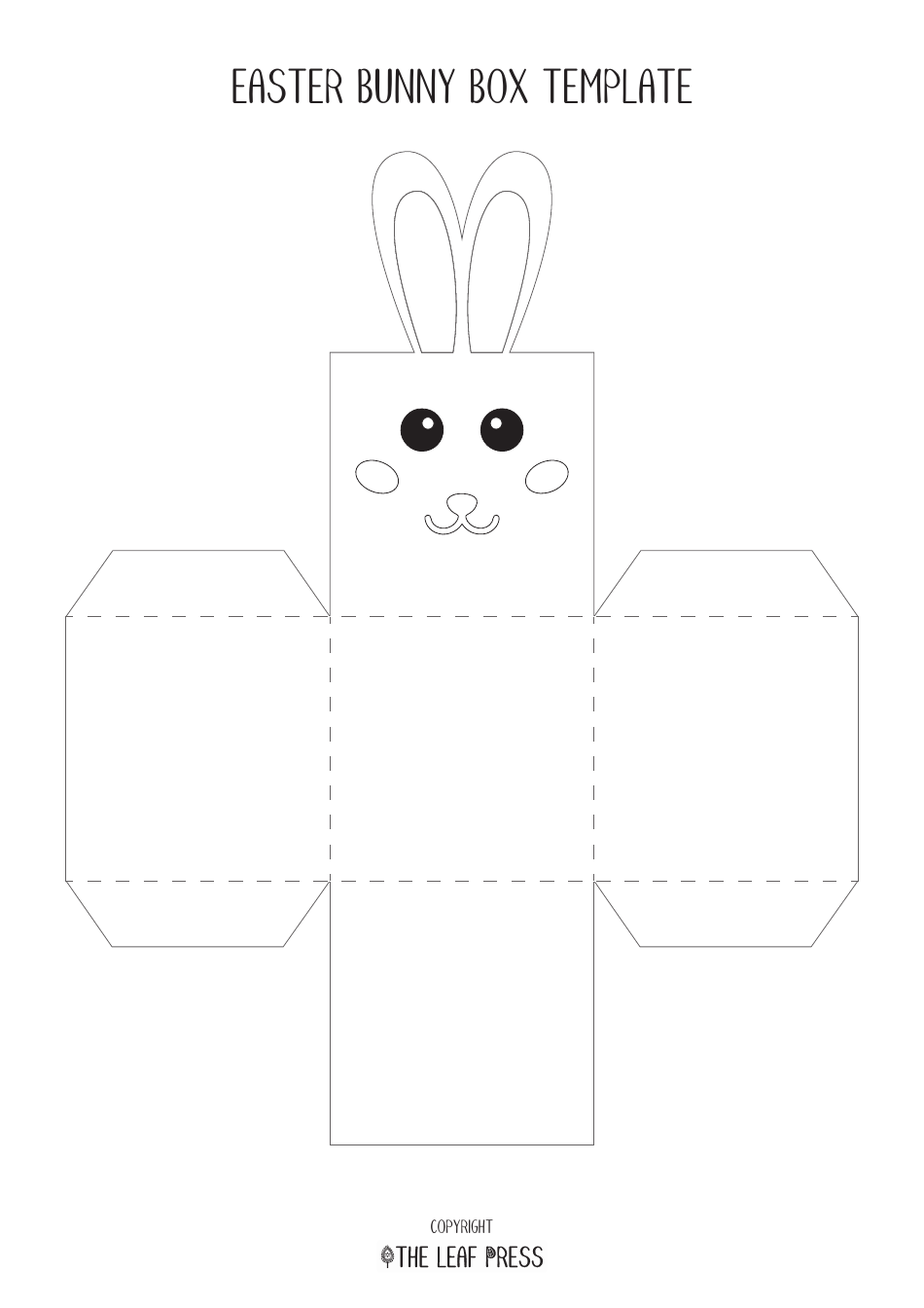 Coloring Easter Bunny Box Template Download Printable Pdf 