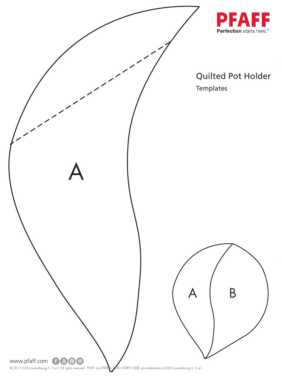 Quilted Pot Holder Templates Download Printable PDF Templateroller
