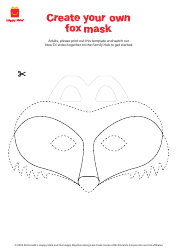 Happy Meal Box Fox Mask Template, Page 2