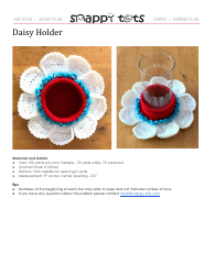 Document preview: Daisy Holder Crochet Pattern